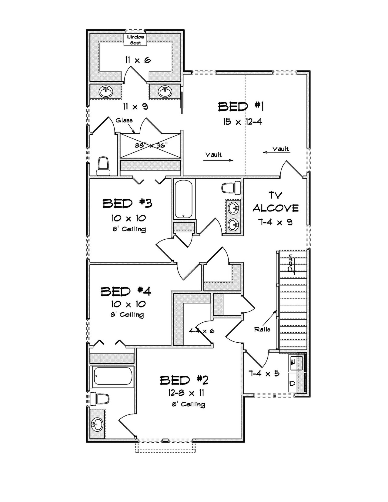 Secondary Image - Traditional House Plan - 43250 - 2nd Floor Plan