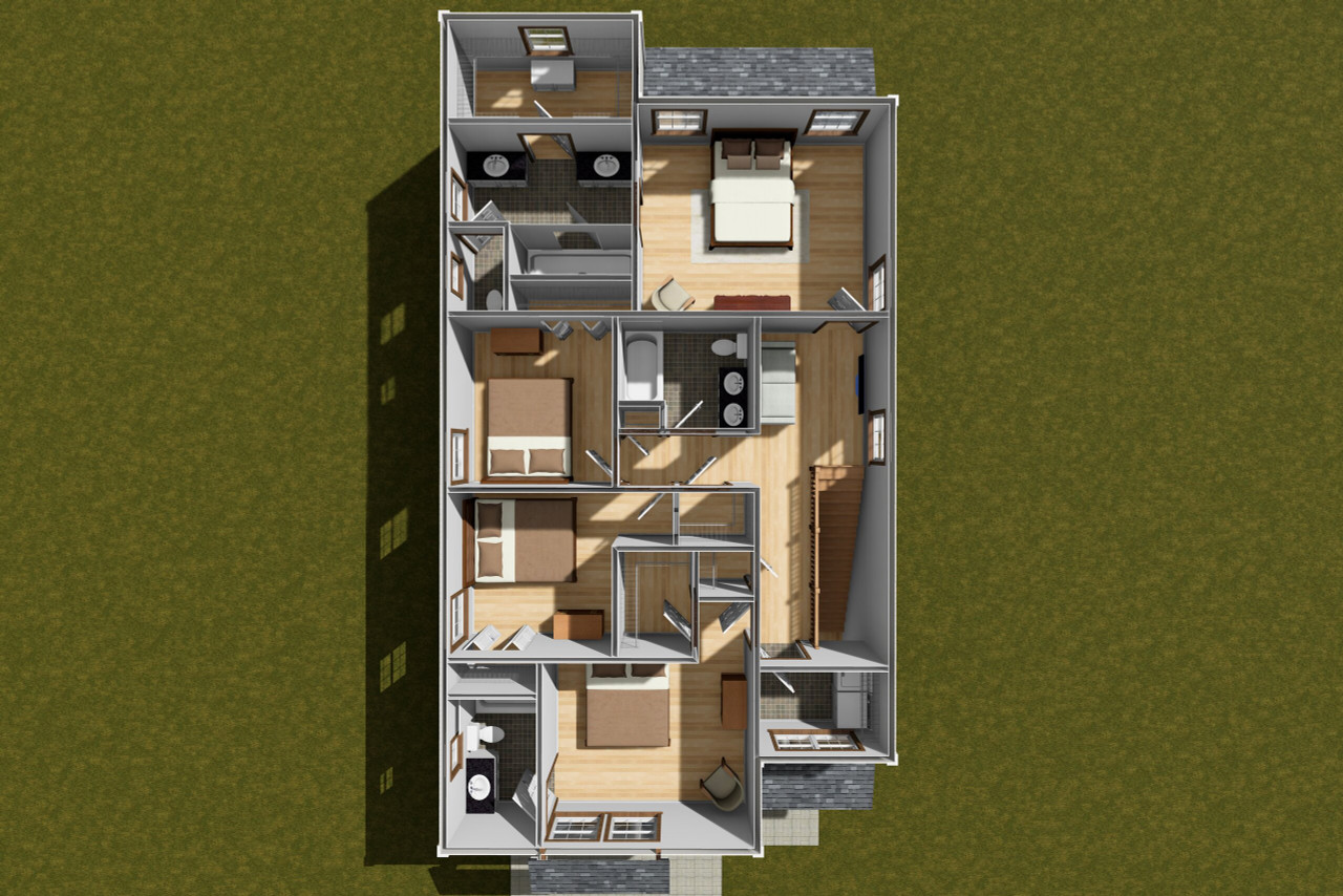 Traditional House Plan - 43250 - 2nd Floor Plan
