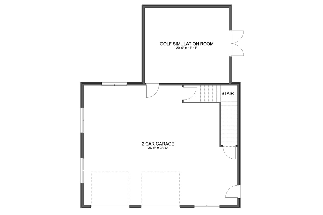Farmhouse House Plan - Erik Garage 68859 - 1st Floor Plan