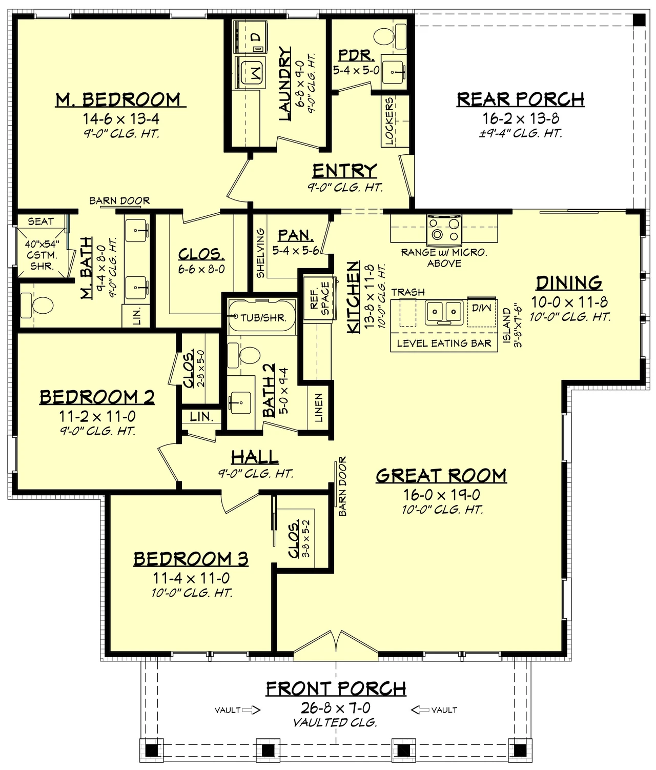 Cottage House Plan - Cottage Hill 45980 - 1st Floor Plan