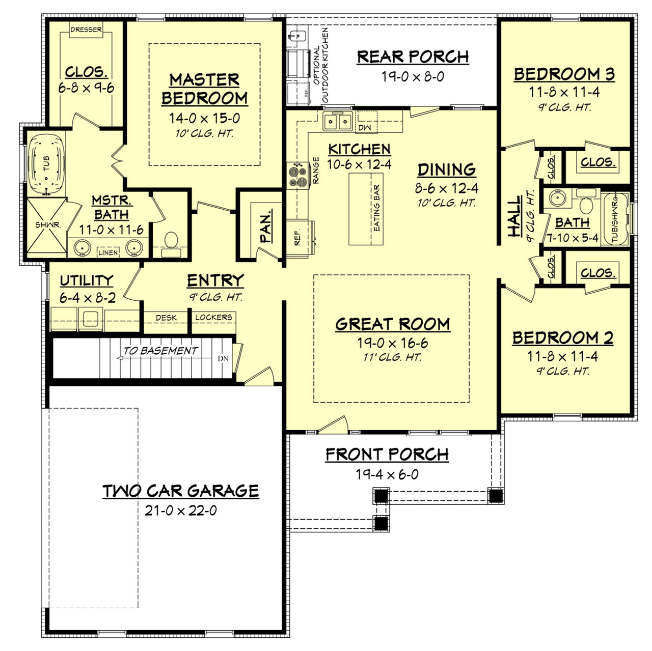 Craftsman House Plan - Sandalwood 63577 - Optional Floor Plan