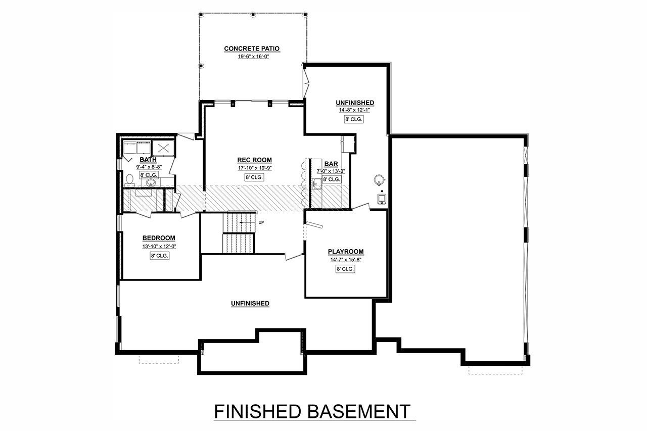 Modern House Plan - 51080 - Basement Floor Plan