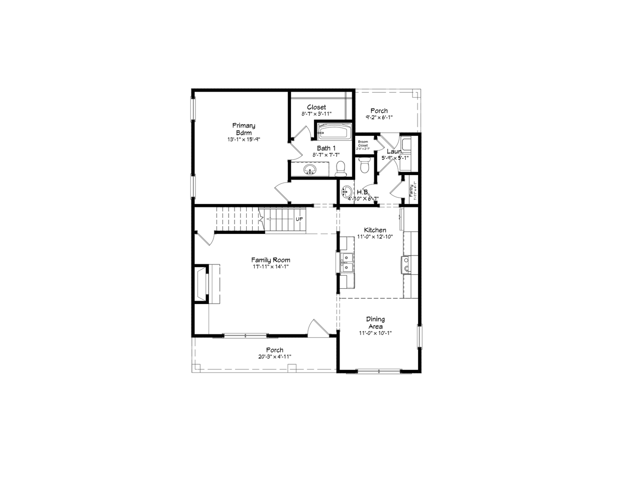 Farmhouse House Plan - 30438 - 1st Floor Plan