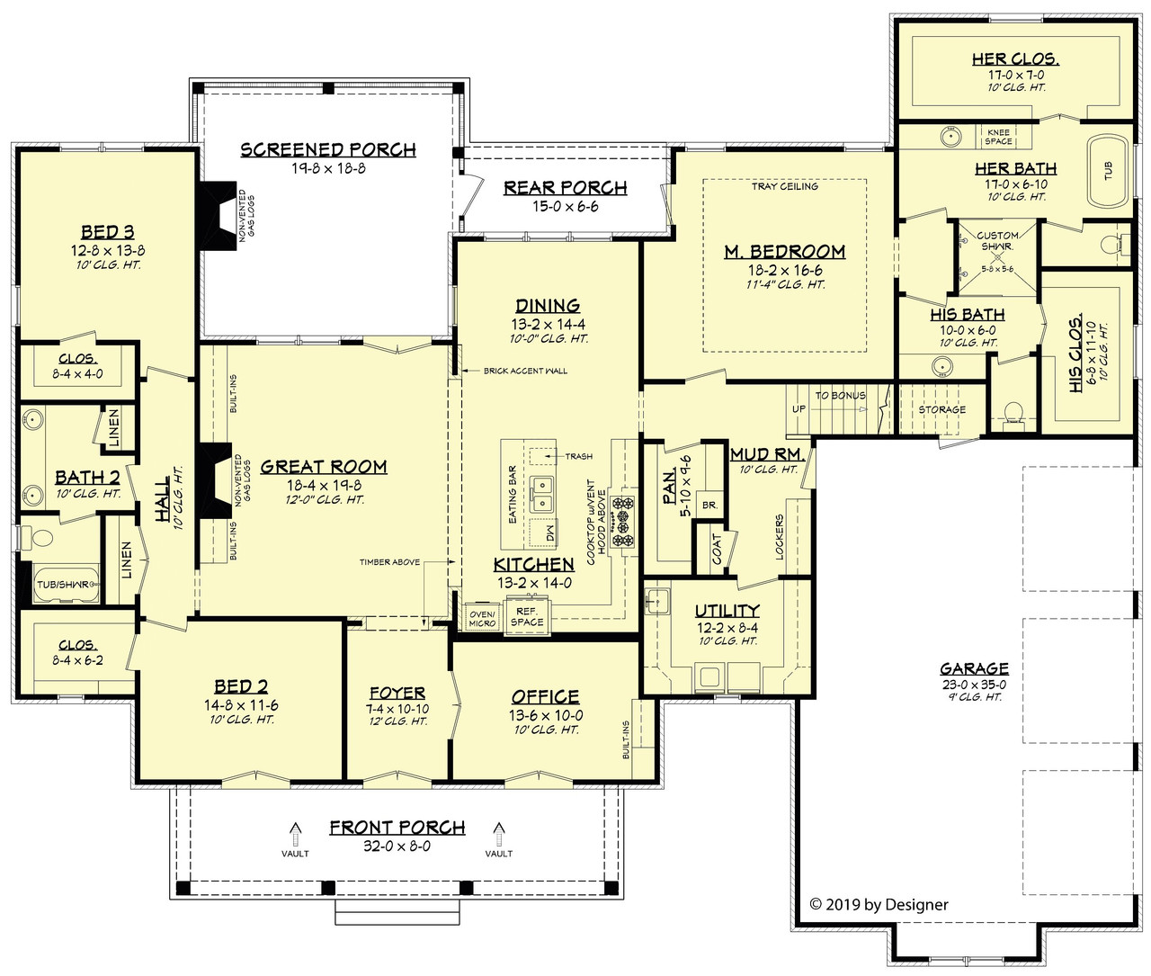 French Country House Plan - Danville 82029 - 1st Floor Plan