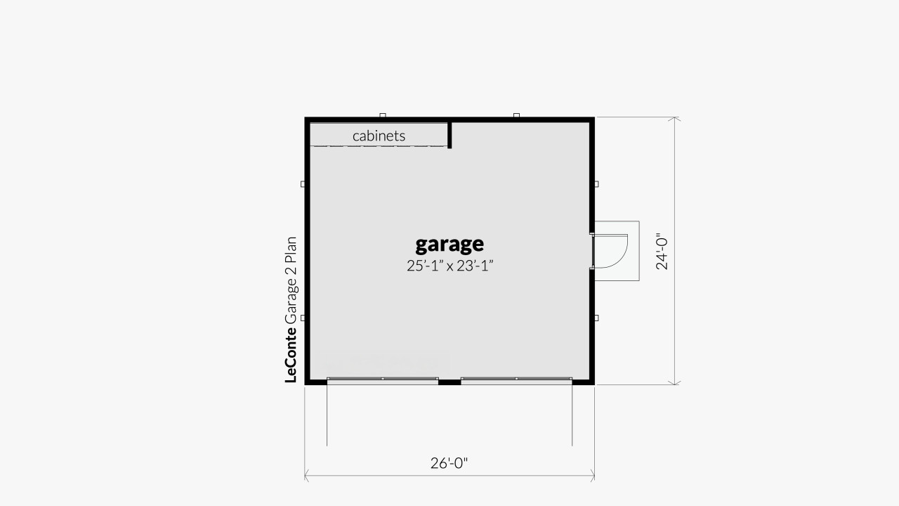 Modern House Plan - LeConte Garage 2 29540 - 1st Floor Plan