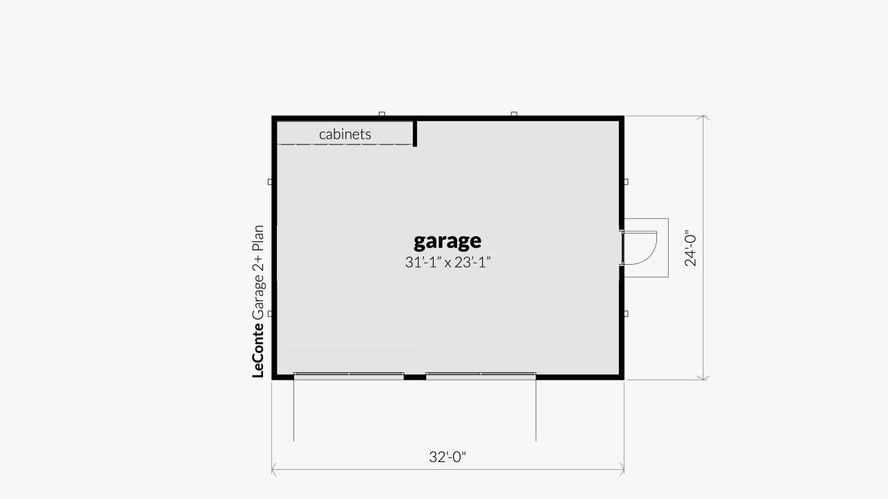 Contemporary House Plan - LeConte Garage 2+ 98529 - 1st Floor Plan