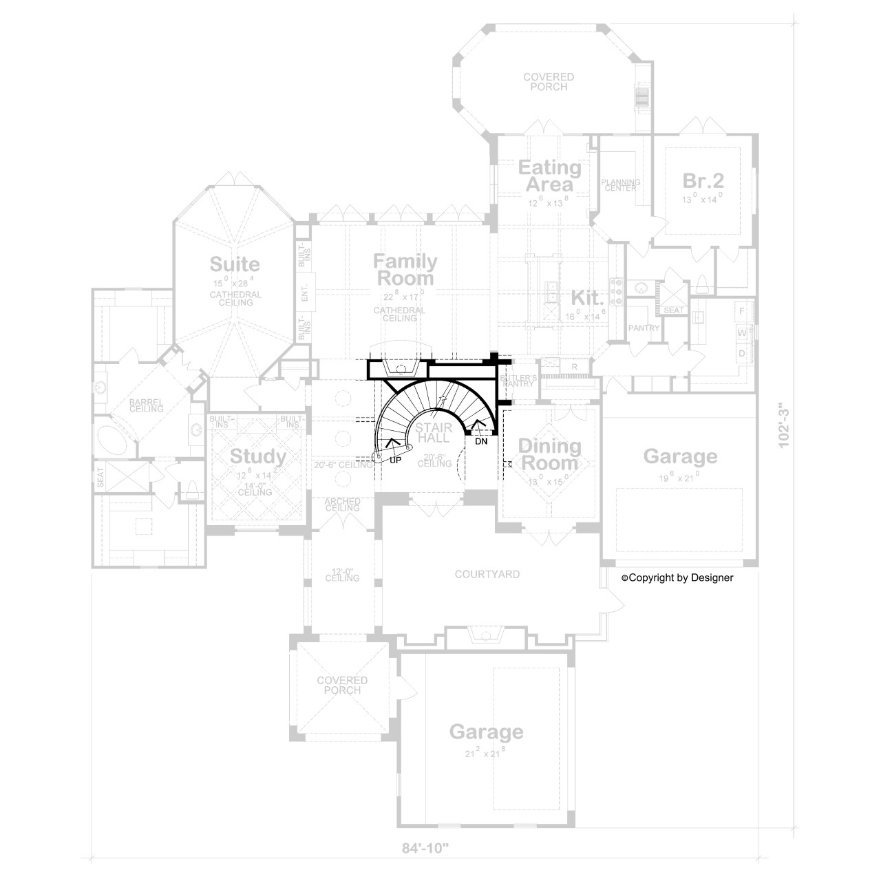 French Country House Plan - Ashwood Hill 22830 - Optional Floor Plan