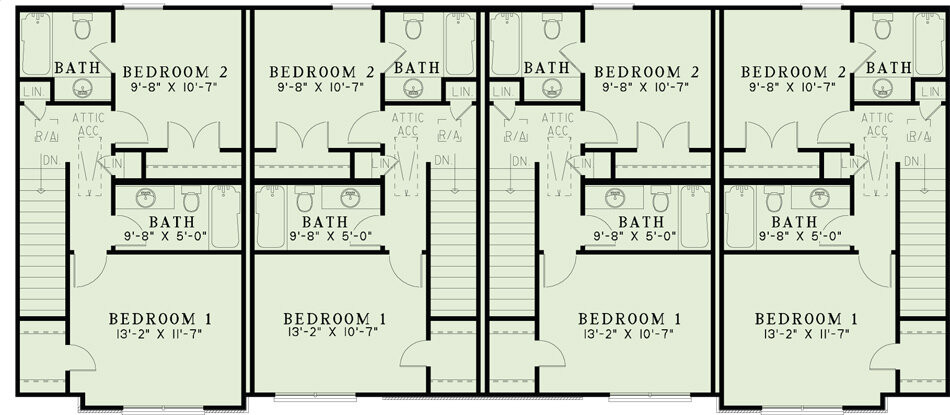 European House Plan - Greenbriar Court 34864 - 2nd Floor Plan
