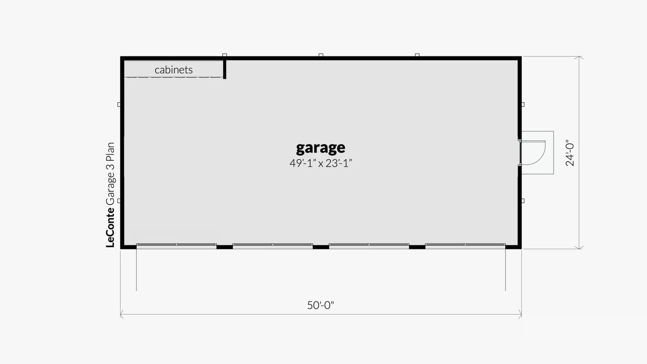 Contemporary House Plan - LeConte Garage 4 46351 - 1st Floor Plan
