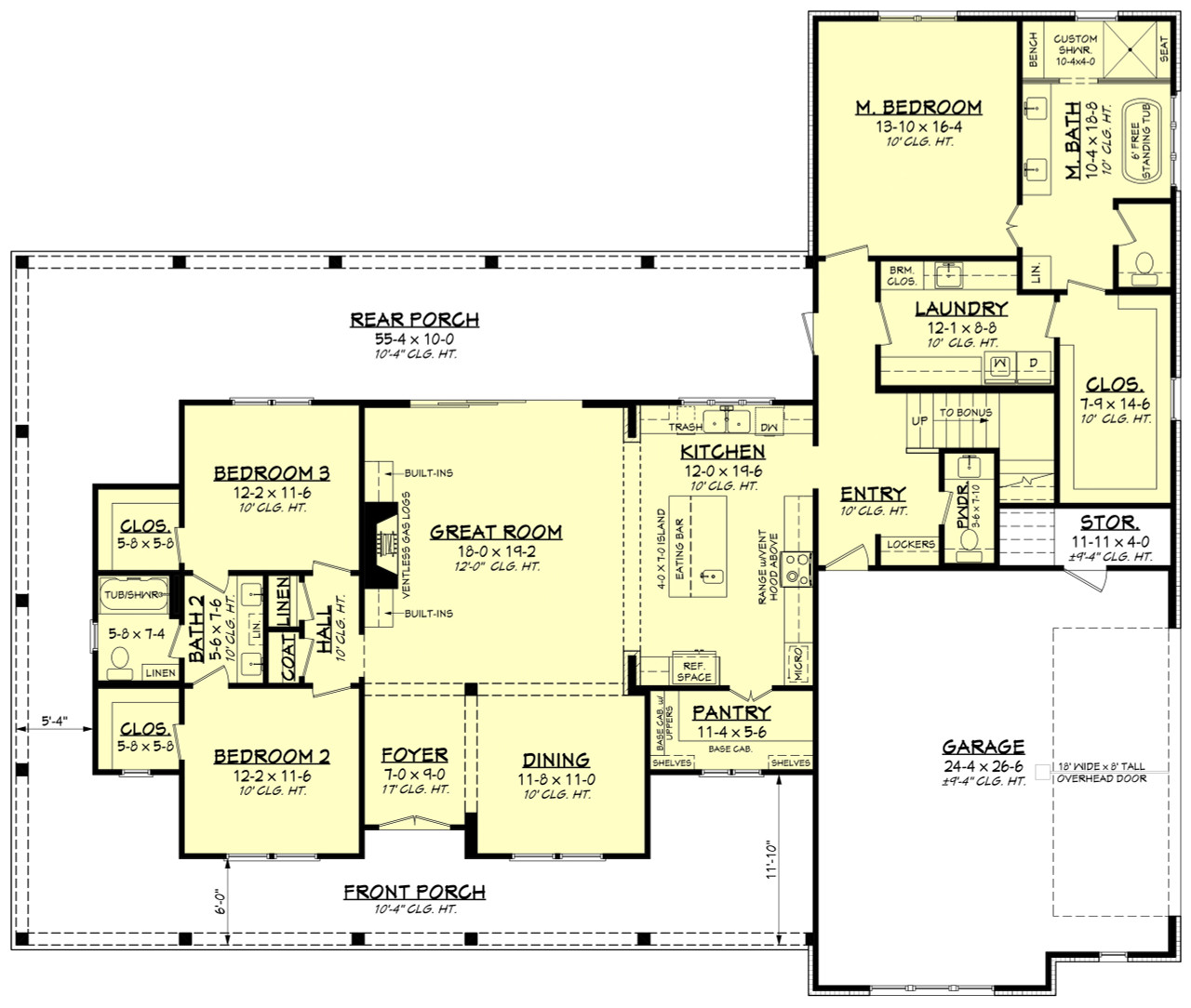 Farmhouse House Plan - Sandy Springs 52526 - 1st Floor Plan