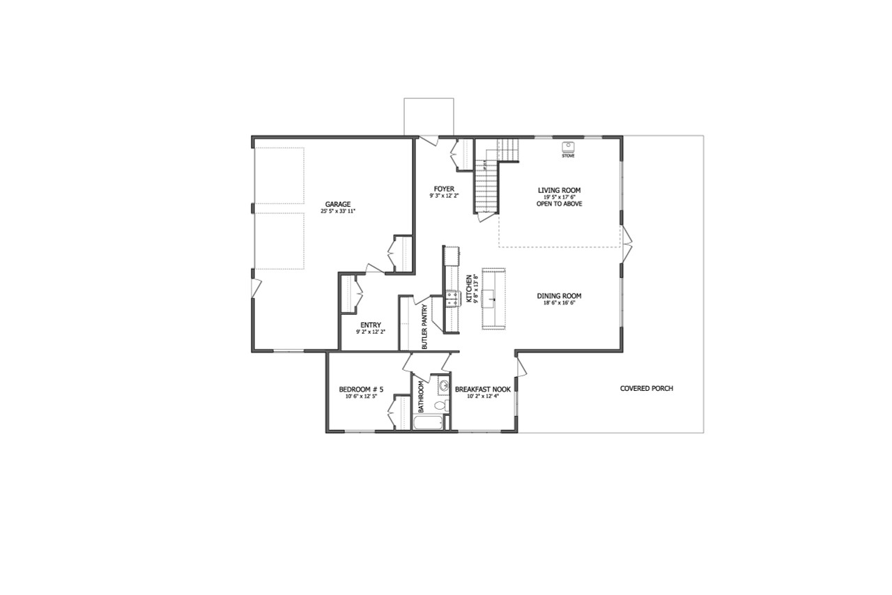 Farmhouse House Plan - The Outpost 13966 - 1st Floor Plan