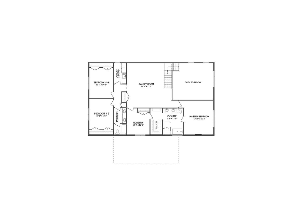 Farmhouse House Plan - The Outpost 13966 - 2nd Floor Plan