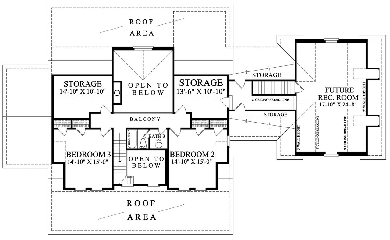 Secondary Image - Southern House Plan - Pleasant Valley 58023 - 2nd Floor Plan