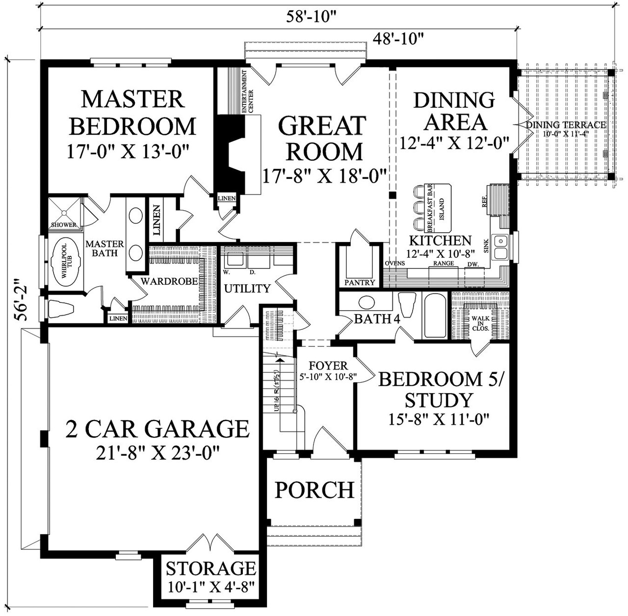 Cottage House Plan - Victoria's House 34354 - 1st Floor Plan