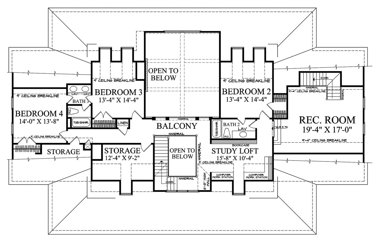 Secondary Image - Southern House Plan - Clover Lane 27191 - 2nd Floor Plan