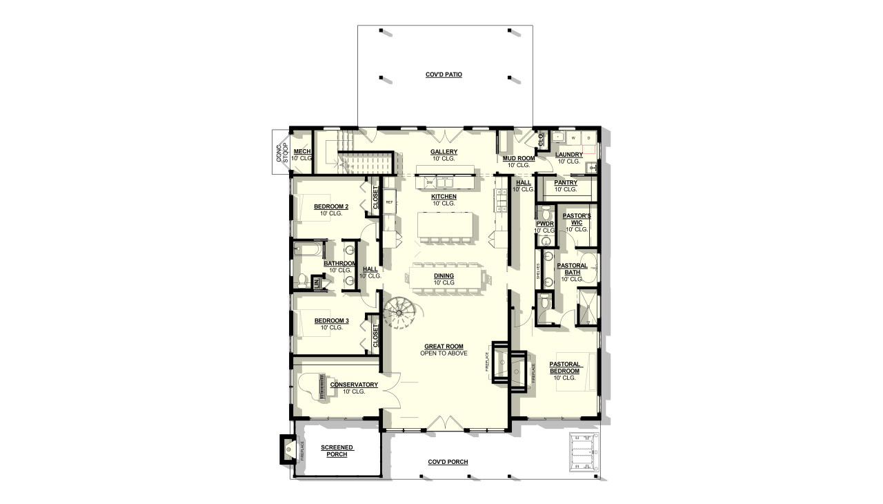 Country House Plan - Gladiolus 46034 - 1st Floor Plan