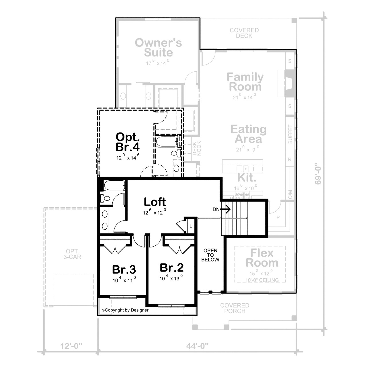 Secondary Image - Craftsman House Plan - Maisy Creek 27409 - 2nd Floor Plan