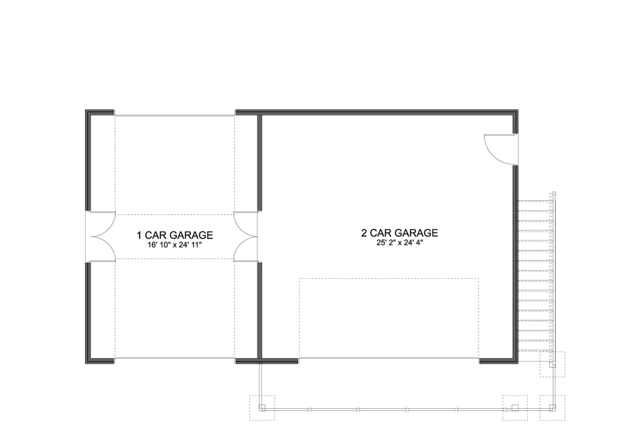 Contemporary House Plan - Keeler Garage 52919 - 1st Floor Plan