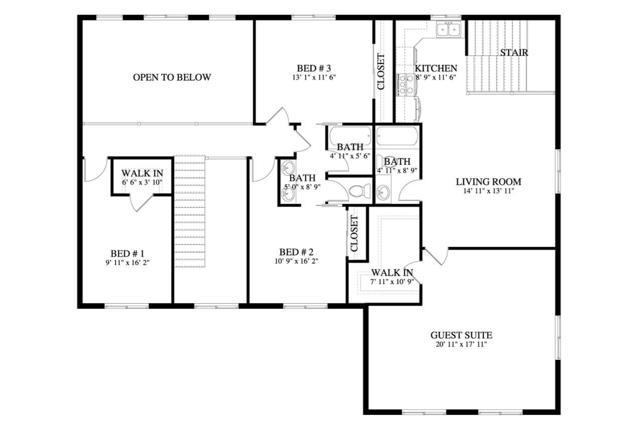 Farmhouse House Plan - Lambson 67551 - 2nd Floor Plan