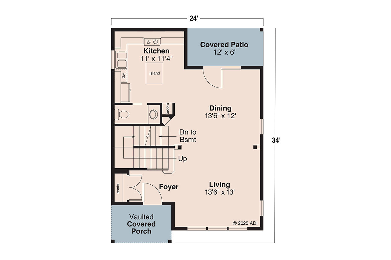 Craftsman House Plan - Easley 81770 - 1st Floor Plan