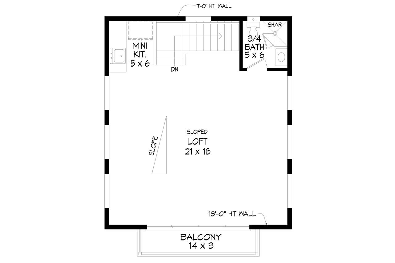 Contemporary House Plan - Mt. Wallowa Escape 12363 - 2nd Floor Plan