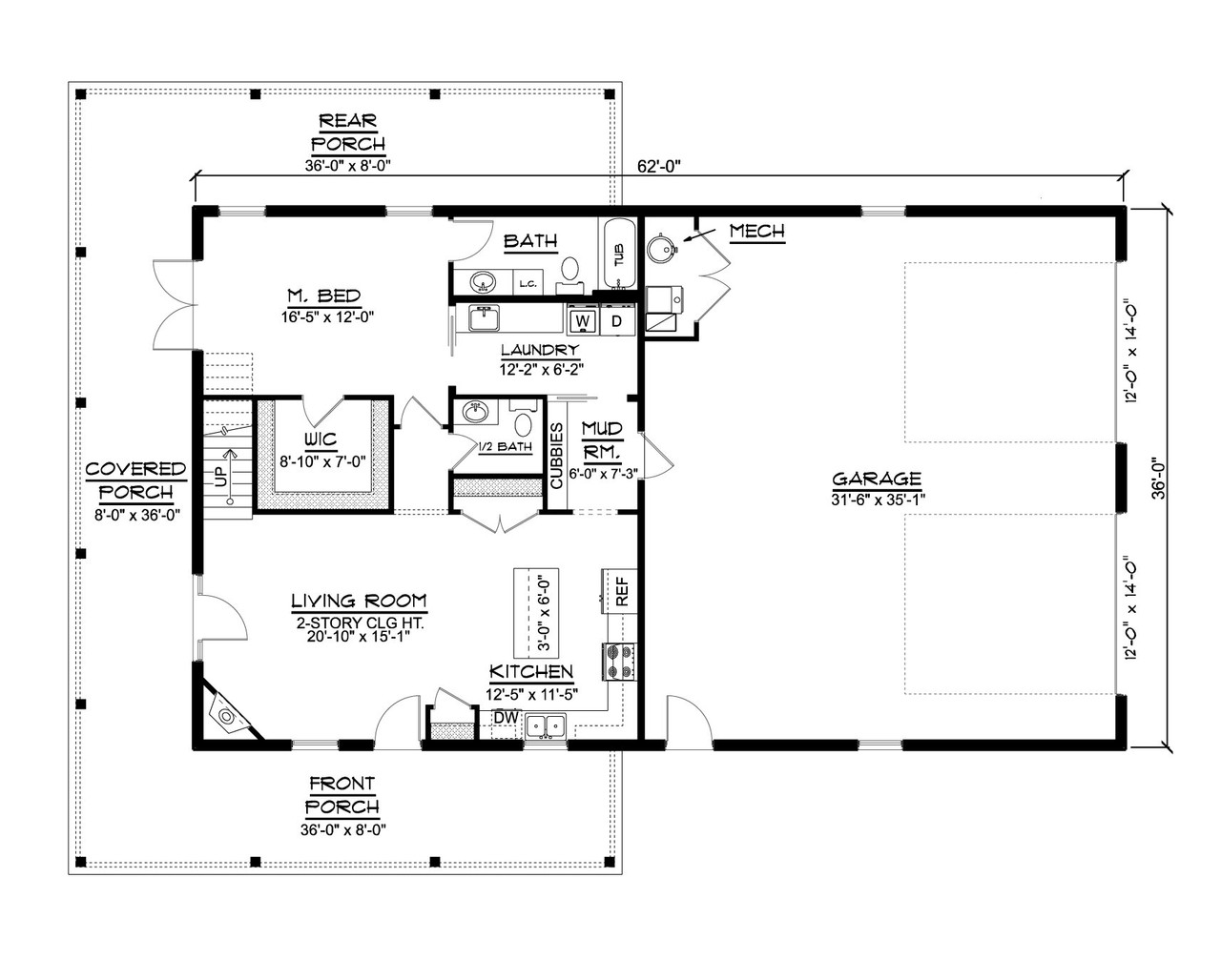 Country House Plan - 82358 - 1st Floor Plan