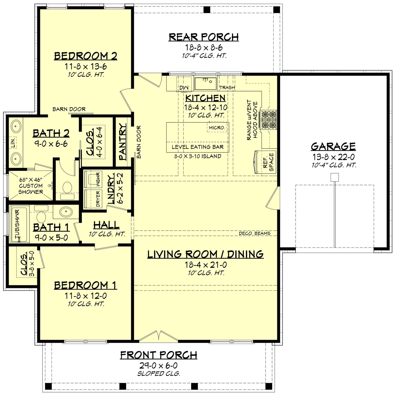Farmhouse House Plan - Stevens 72568 - 1st Floor Plan