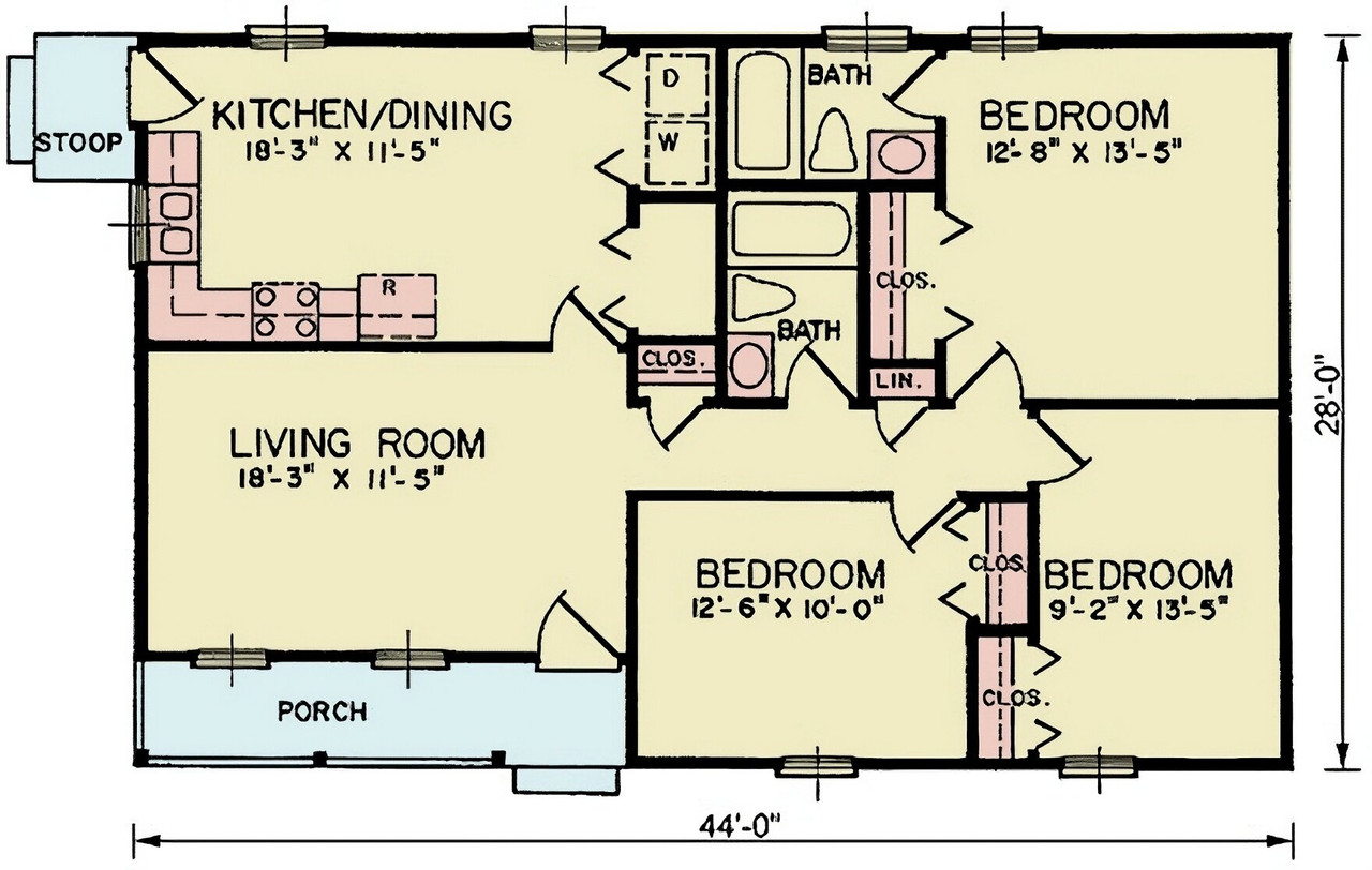 Traditional House Plan - Capps 4 15669 - 1st Floor Plan