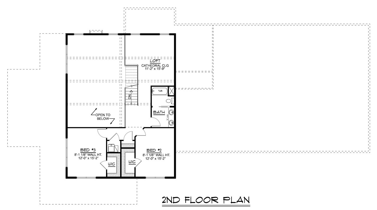 Secondary Image - Country House Plan - 34558 - 2nd Floor Plan