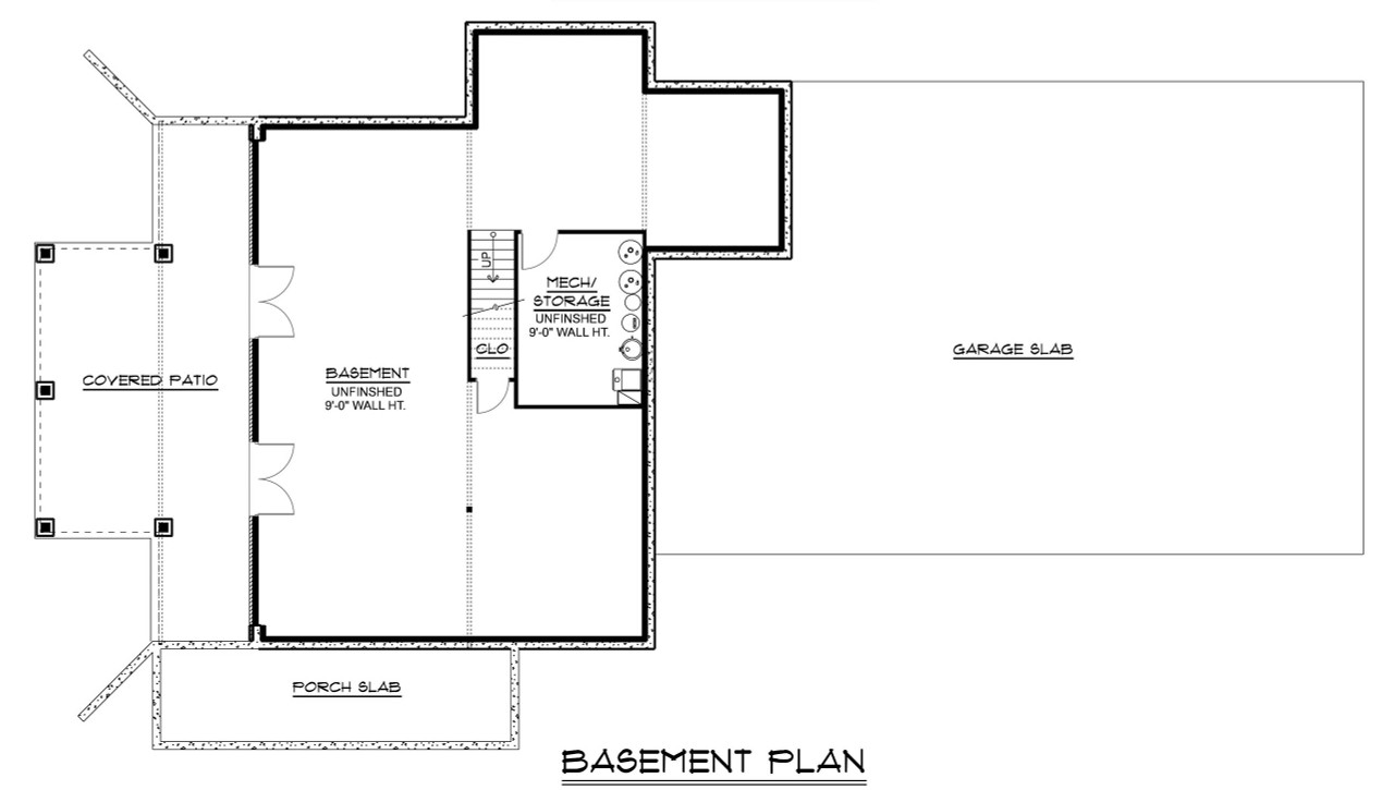 Country House Plan - 34558 - Basement Floor Plan
