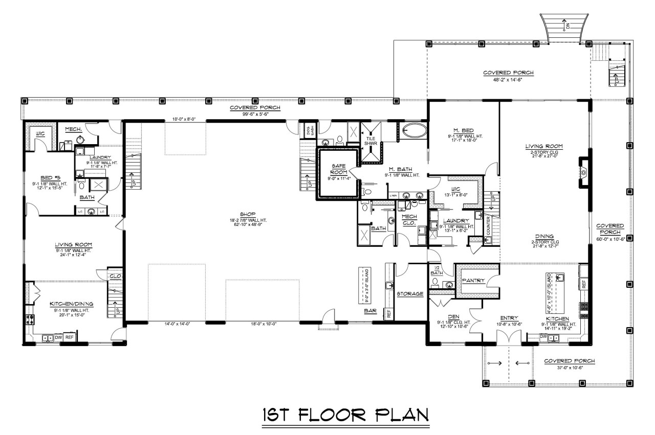 Farmhouse House Plan - 95308 - 1st Floor Plan