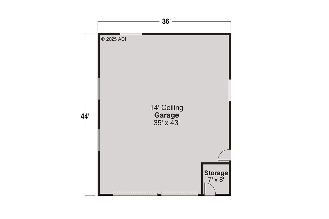 Traditional House Plan - Garage w/Storage 14254 - 1st Floor Plan