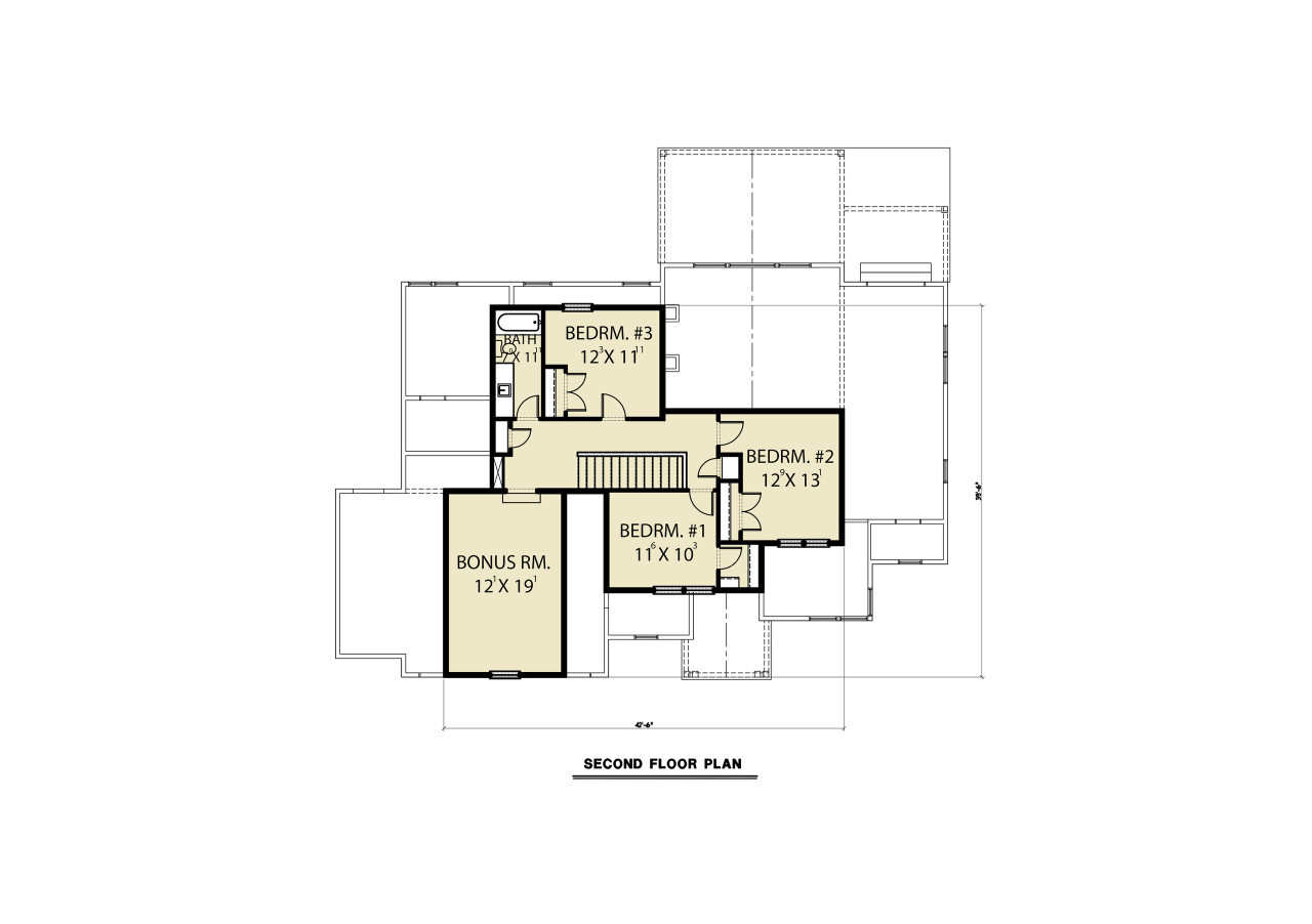 Craftsman House Plan - 91893 - 2nd Floor Plan