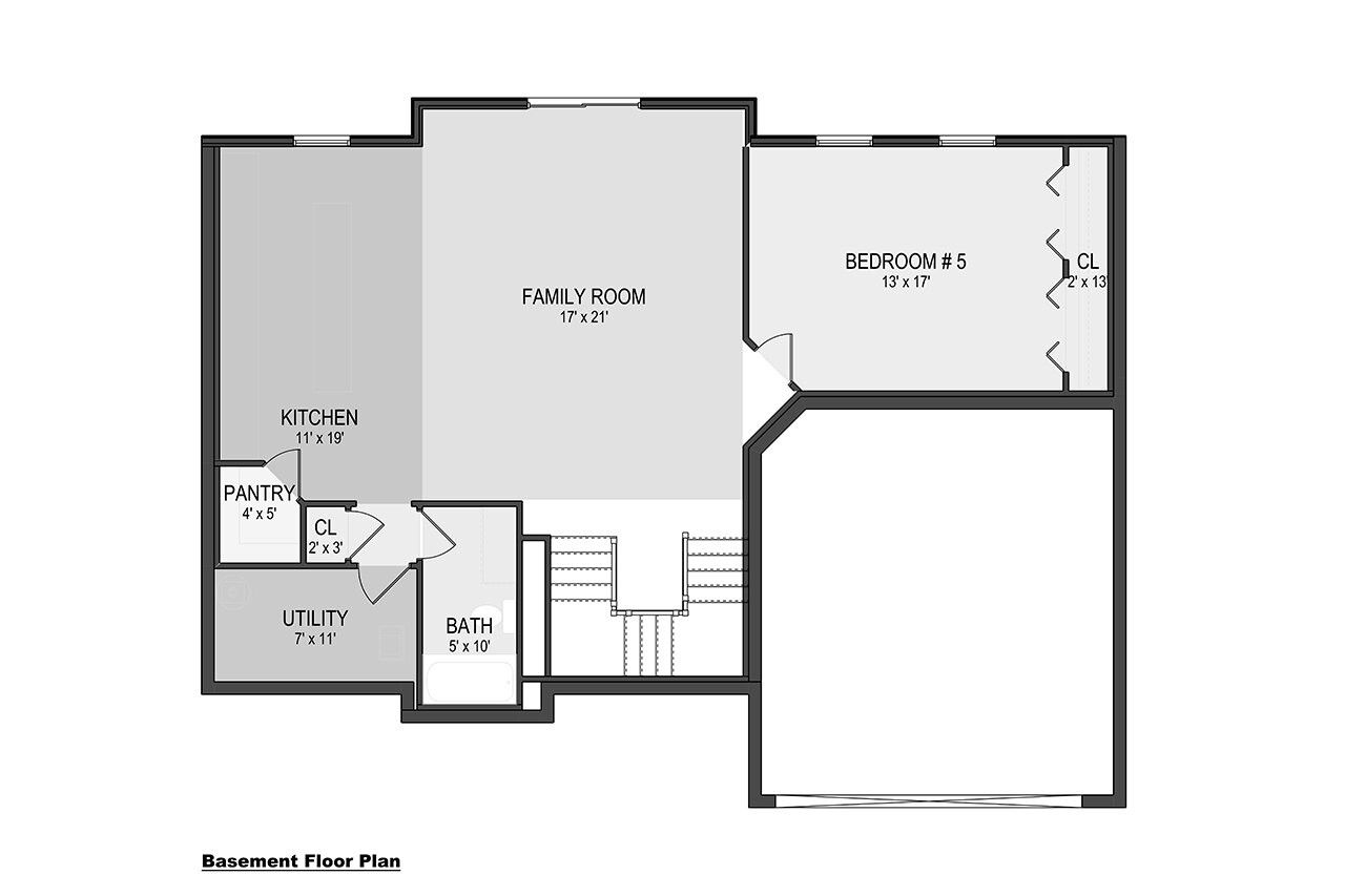 Craftsman House Plan - Bethpage 68237 - Basement Floor Plan
