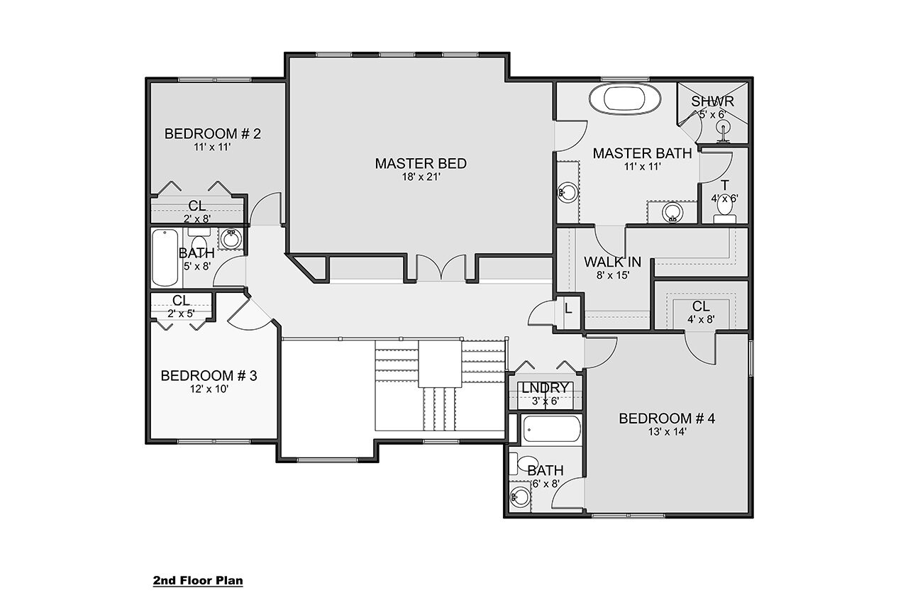 Craftsman House Plan - Bethpage 68237 - 2nd Floor Plan