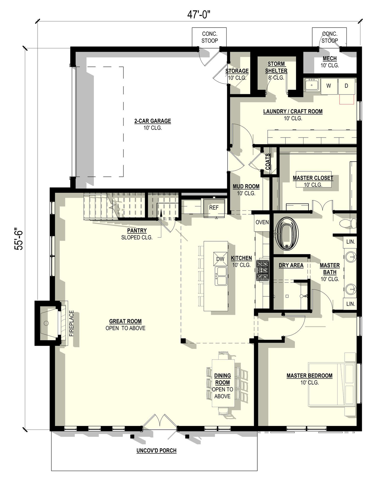 Country House Plan - Coral Bells 66362 - 1st Floor Plan