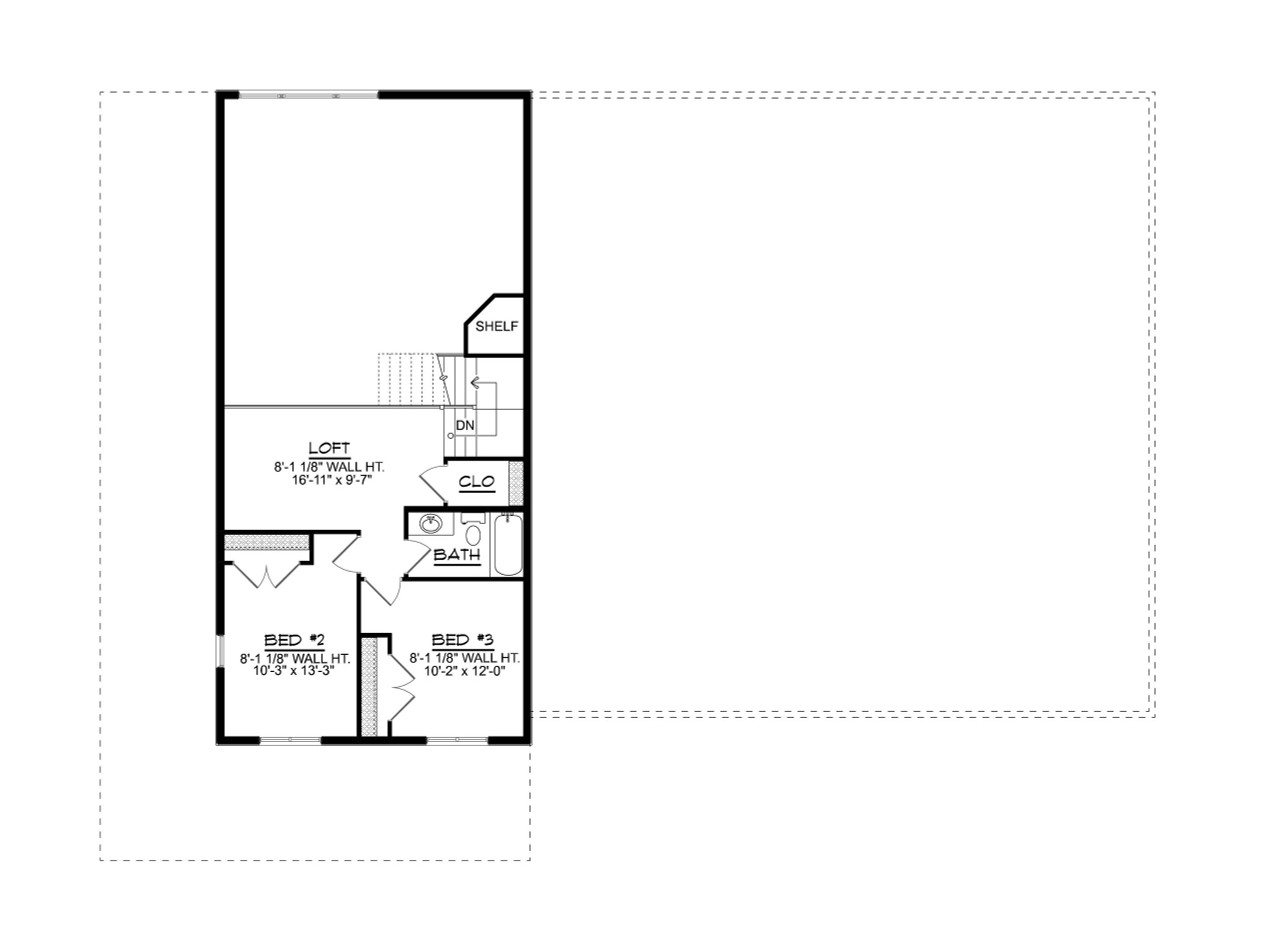 Farmhouse House Plan - 45601 - 2nd Floor Plan