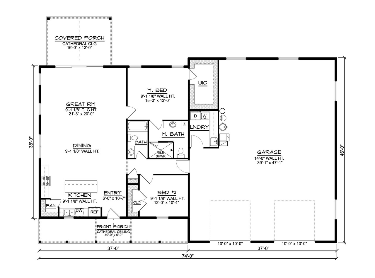Farmhouse House Plan - 91077 - 1st Floor Plan
