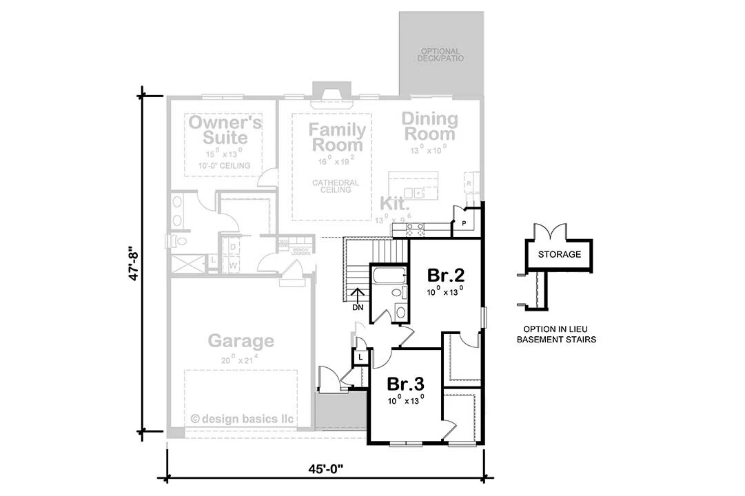 Modern House Plan - Teglia Modern 22767 - Optional Floor Plan
