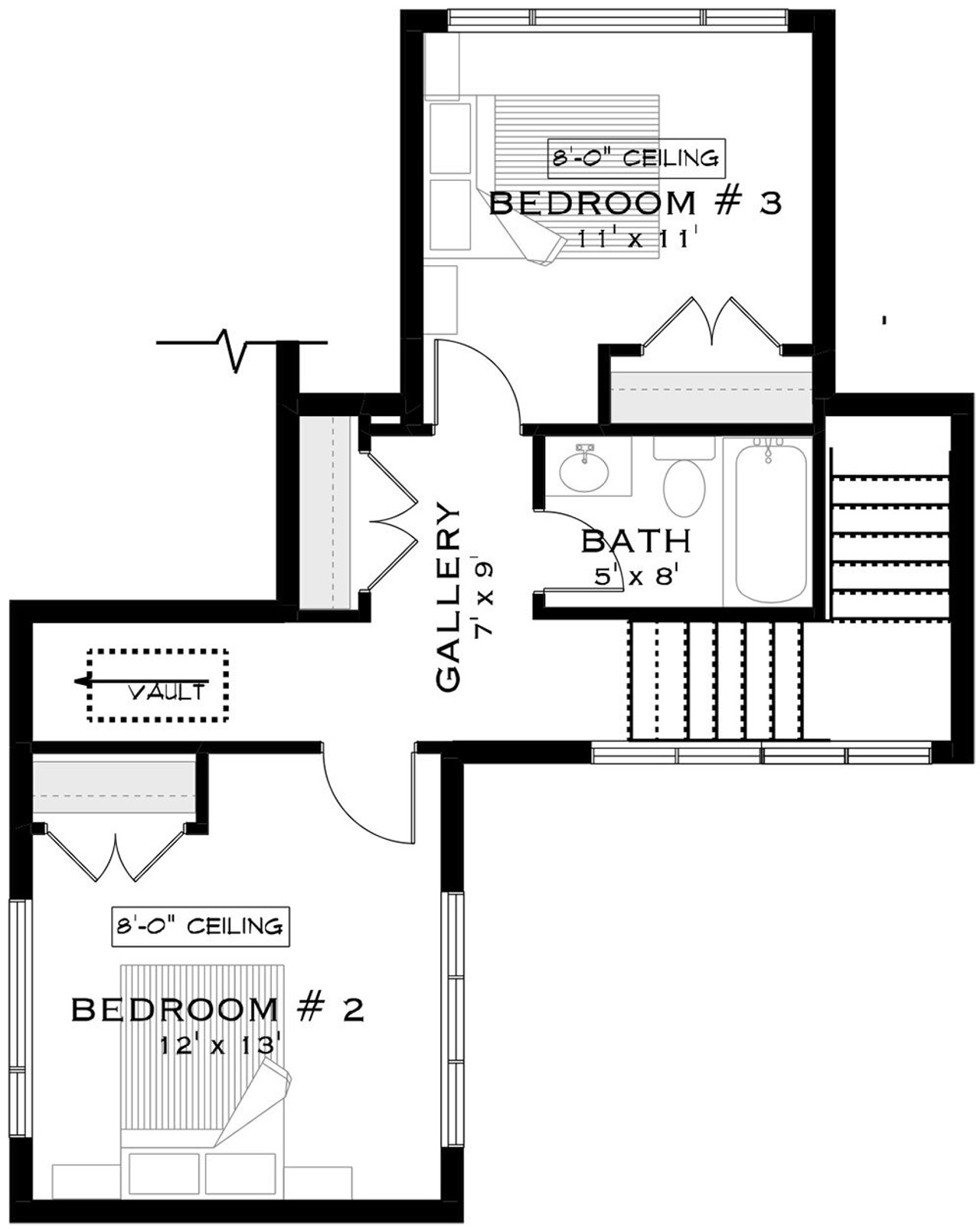 Secondary Image - Modern House Plan - Eagle’s Hollow 13263 - 2nd Floor Plan