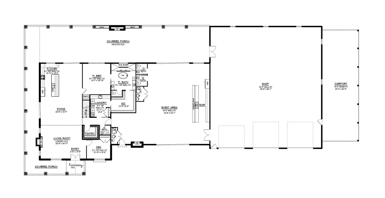 Modern House Plan - 15288 - 1st Floor Plan