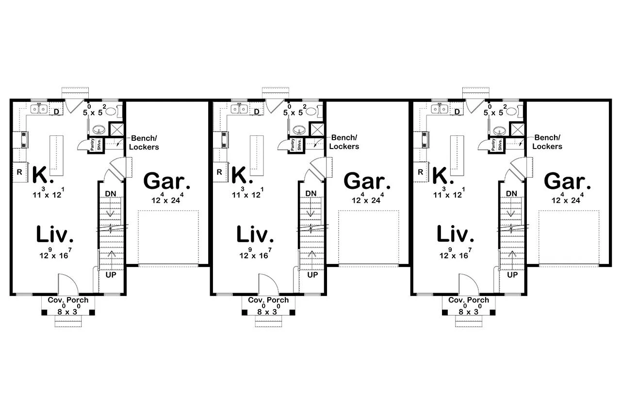 Craftsman House Plan - Kennesaw 45884 - 1st Floor Plan