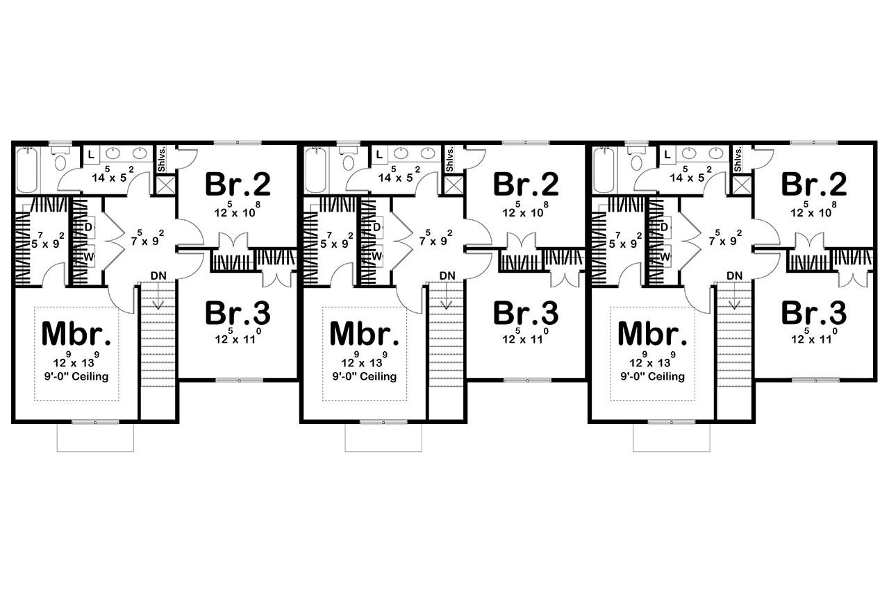 Craftsman House Plan - Kennesaw 45884 - 2nd Floor Plan