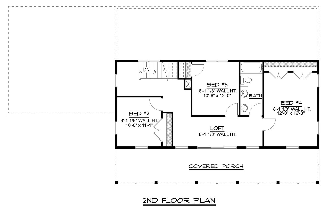 Saltbox House Plan - 18037 - 2nd Floor Plan