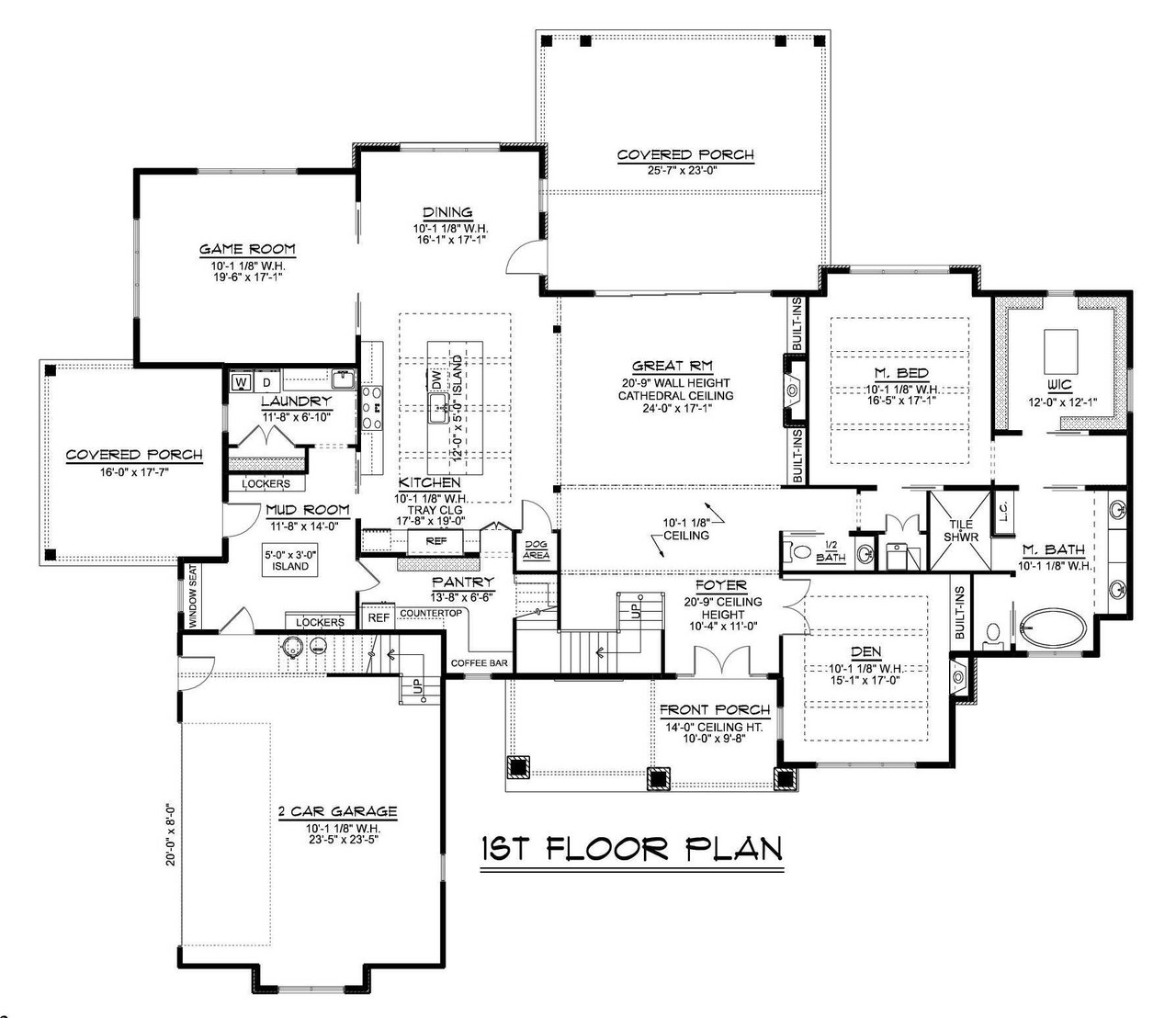 European House Plan - 72650 - 1st Floor Plan