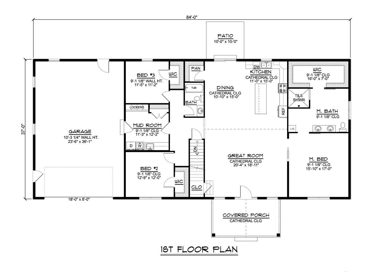 Farmhouse House Plan - 23285 - 1st Floor Plan