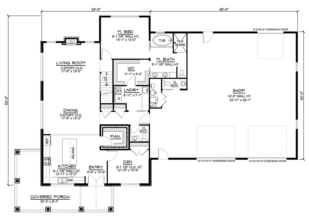 Farmhouse House Plan - 15134 - 1st Floor Plan