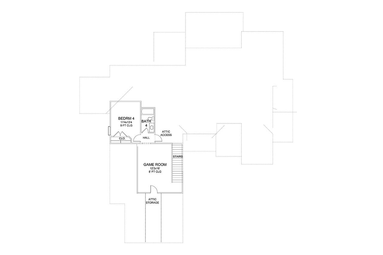 Mountain Rustic House Plan - Eagles Nest 44933 - 2nd Floor Plan