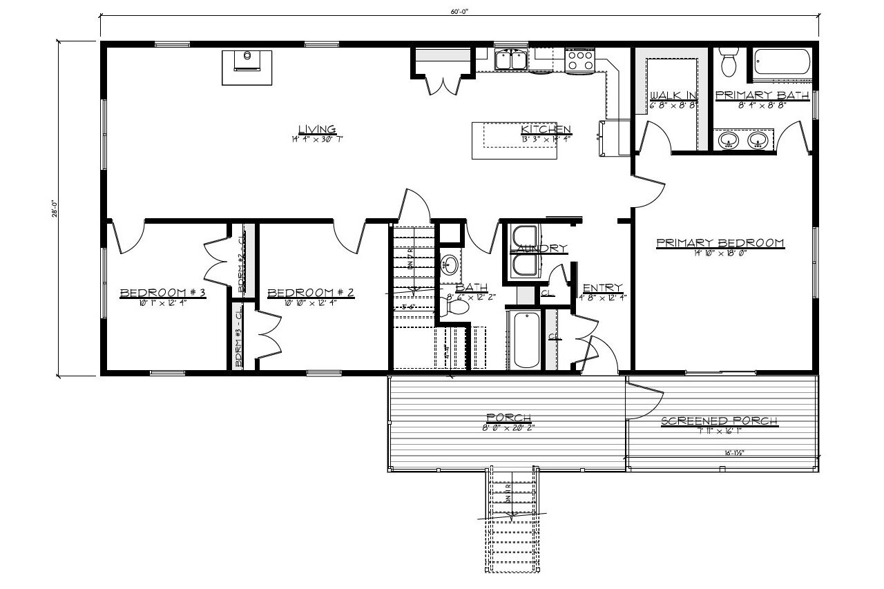 Ranch House Plan - Wellington 86812 - 1st Floor Plan
