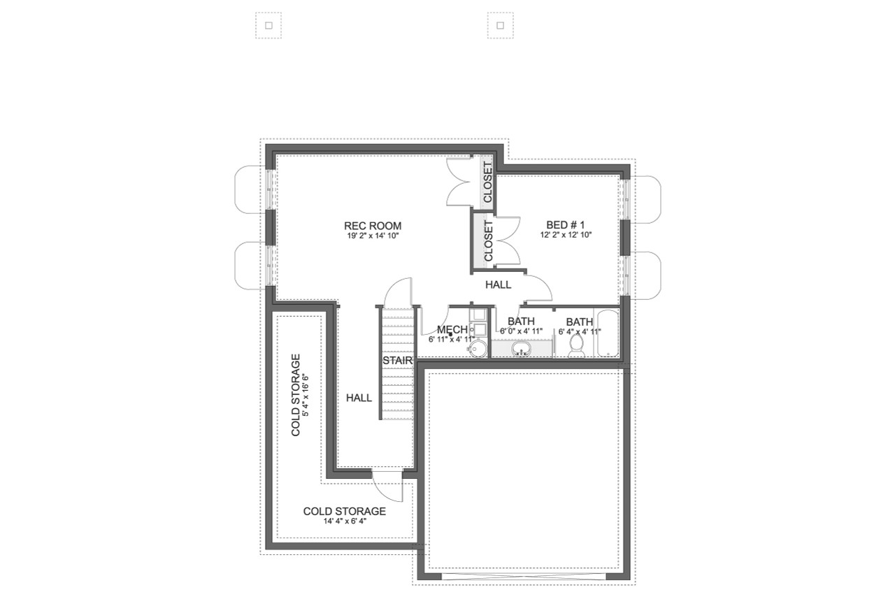 Farmhouse House Plan - Ashland 41293 - Basement Floor Plan
